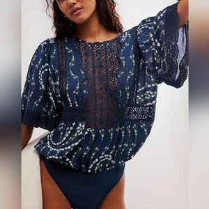 Free People Bali Tate Bodysuit Size M New